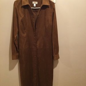 Talbots faux suede dress